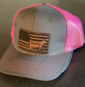 Distressed Show Pig Show Steer Hat