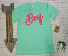 Load image into Gallery viewer, BEEF Shirt - Pink Lettering (3 colors)
