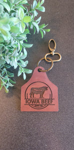 Iowa Beef Leather Ear Tag