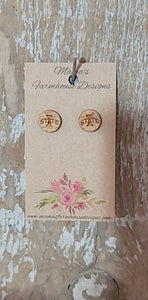 STATE Wooden Lasered Earrings