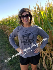 Iowa Beef Distressed Crew Sweatshirt